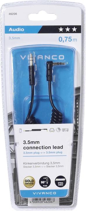 Immagine prodotto Vivanco 3,5 mm-3,5 mm (0.75 m, Connettore da 3,5 mm (AUX))