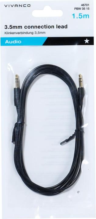 Actual product image Vivanco 3.5mm jack - 3.5mm jack (1.50 m, 3.5mm jack (AUX))