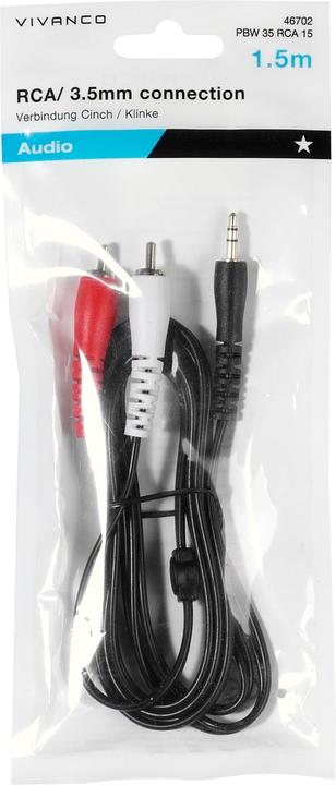 Produktbild Vivanco Audiokabel (1.50 m, Cinch Kabel)