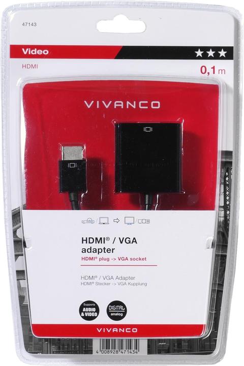 Produktbild Vivanco Videoadapter (VGA, 10 cm)