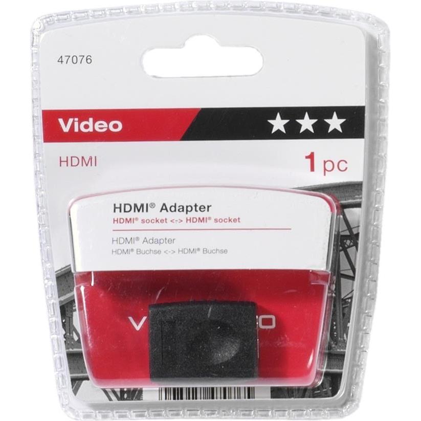 Thumbnail - Vivanco HDMI zu (HDMI, 5 cm), Data + Video Adapter, Schwarz