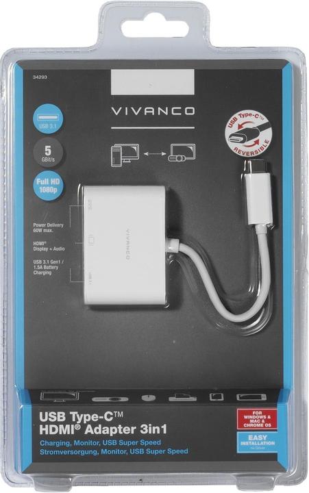 Produktbild Vivanco USB-C zu (USB-C, 3 Ports)