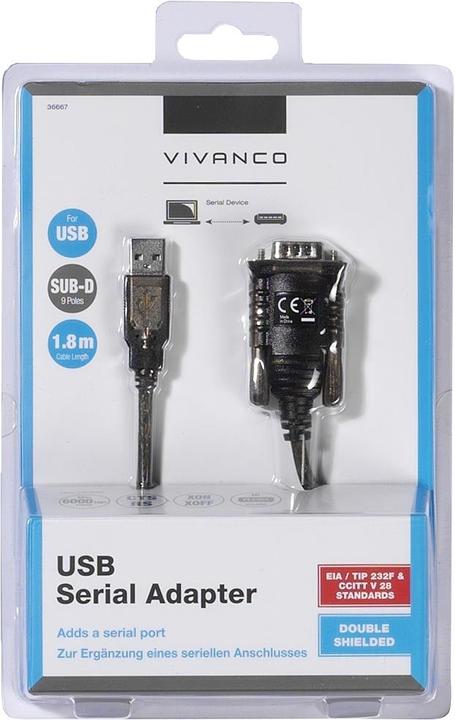 Immagine prodotto Vivanco Adattatore seriale USB (Sotto-D 9)
