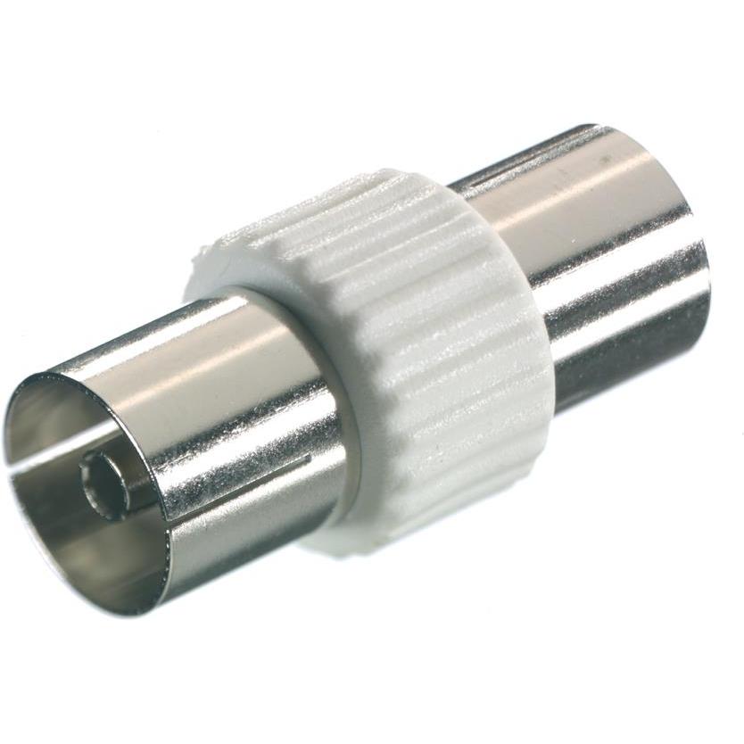 Vivanco Antennen Koax-Doppelbuchse, Elektronikkabel + Stecker, Weiss
