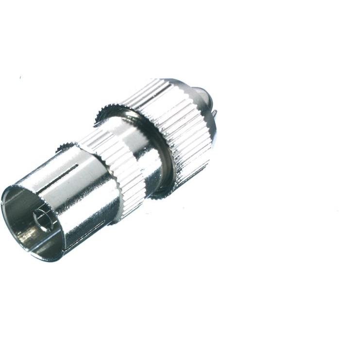 Thumbnail - Vivanco Antennen Koaxialbuchse, Elektronikkabel + Stecker, Silber