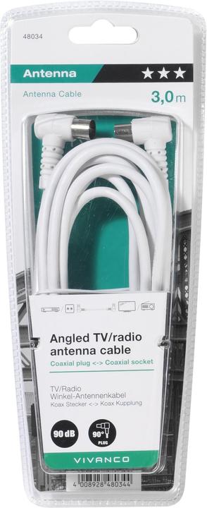 Actual product image Vivanco Coax Angle Plug Angle Coupling (90 dB, Antenna cable)