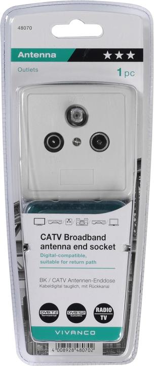 Actual product image Vivanco DVB-C BK Antenna Terminal Box