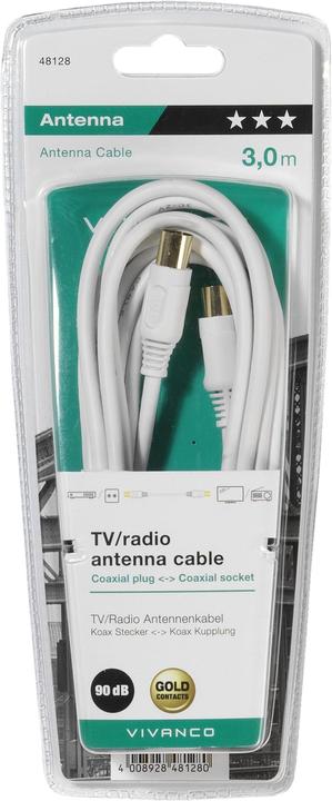 Image du produit Vivanco Fiche coaxiale Coupleur coaxial (90 dB, Câble d'antenne)