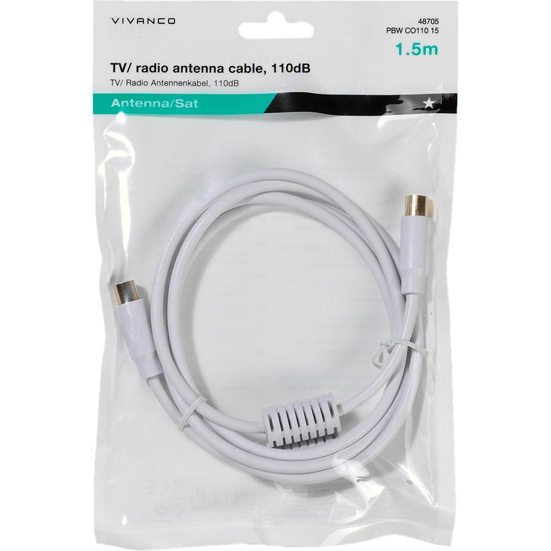 Thumbnail - Vivanco Antennenkabel (120 dB, Antennenkabel), Antennenkabel