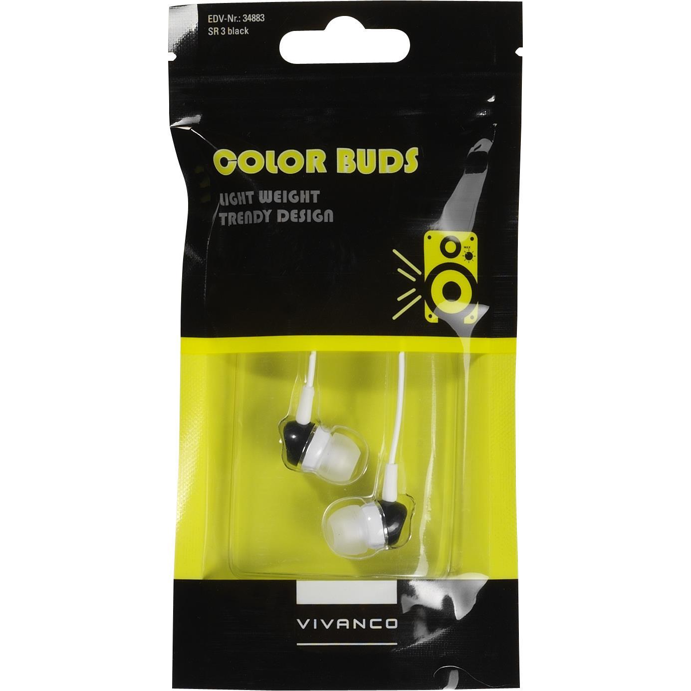 Thumbnail - Vivanco Colour Buds (Kabelgebunden), Kopfhörer, Schwarz