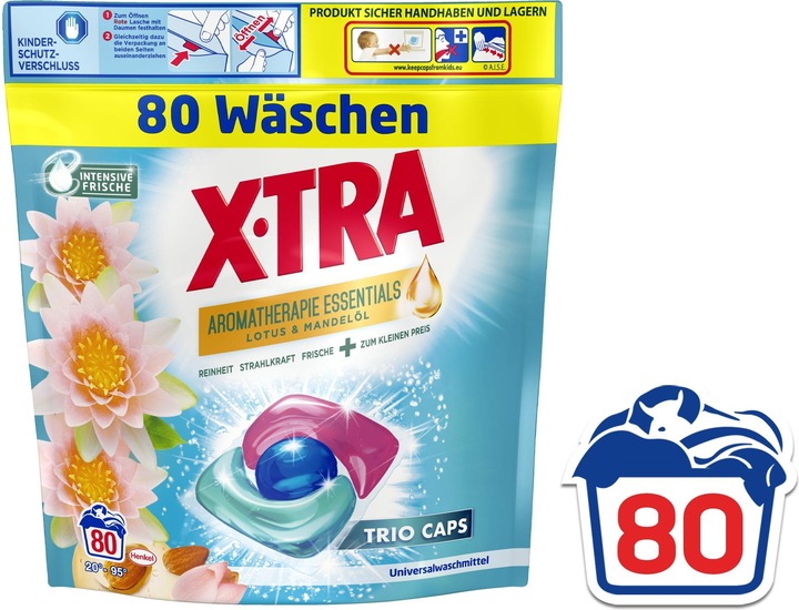 Produktbild X-TRA Trio-Caps Universal (80 Waschgänge, Caps)