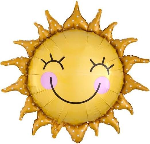 Actual product image Anagram SuperShape Sunny Sun foil balloon wrapped 74 (5 x)