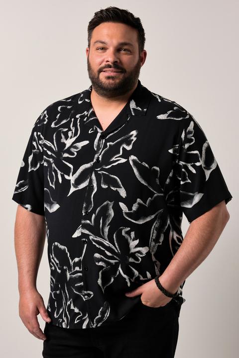 Immagine prodotto Men+ Viskose-Hemd, Halbarm, Alloverprint, Cubakragen, Cuba Fit (3XL)