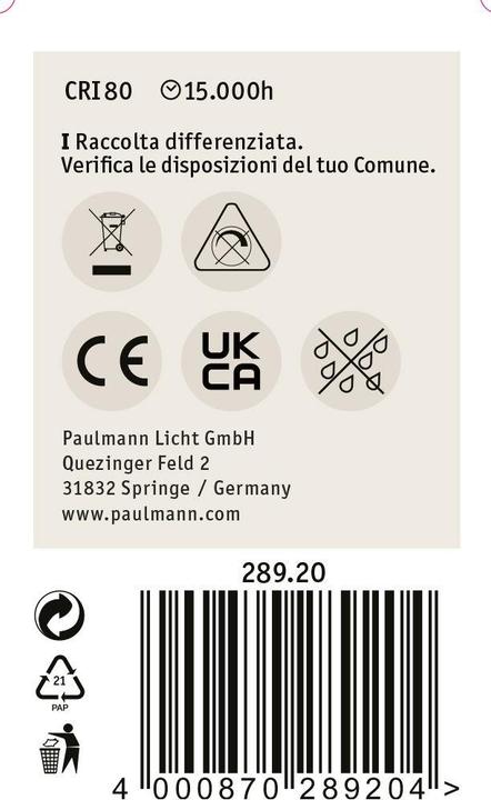 Produktbild Paulmann Tropfen (E27, 4.80 W, 470 lm, 2 x, F)