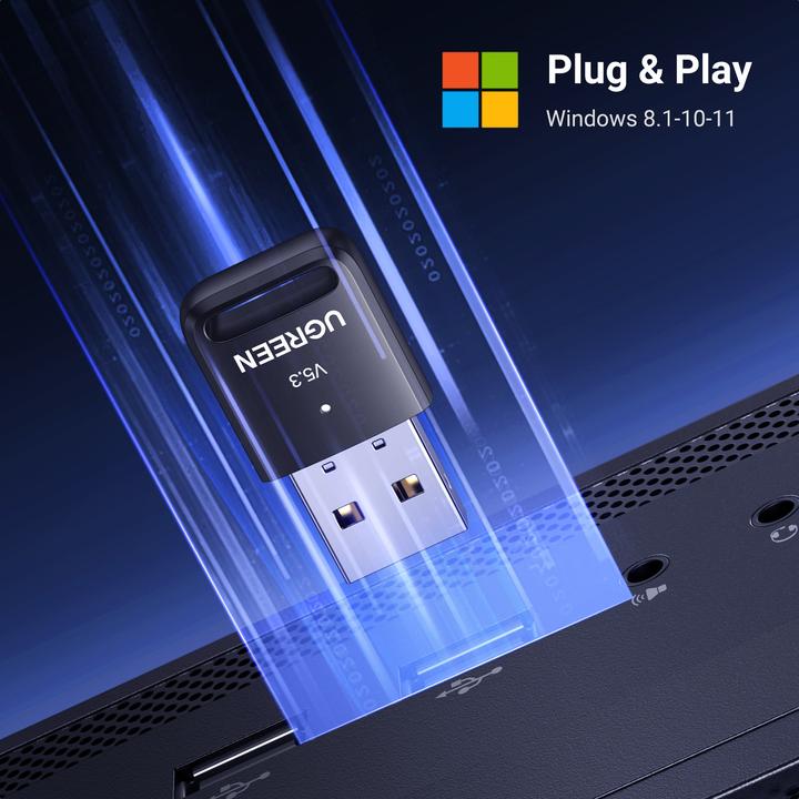 Actual product image Ugreen Bluetooth 5.3 USB adapter (Transmitter & Receiver)