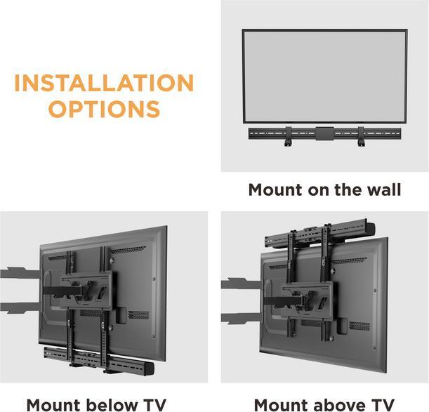 Image du produit equip Support mural pour appareils audio/vidéo sw (1 pièce, Installation murale, Réglable en hauteur)