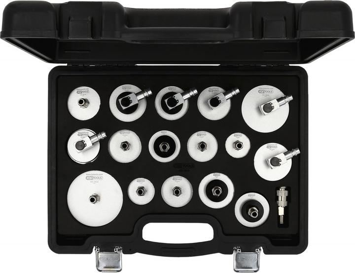 KS Tools Universal-Entlüfterstutzen-Adapter-Satz zur Bremsenentlüftung, 17-tlg