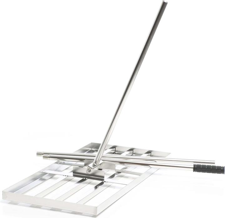 Actual product image Wiltec Edelstahl Rasenrakel mit Stiel Gr. XL Sanden Leveler Flächenebner Garten