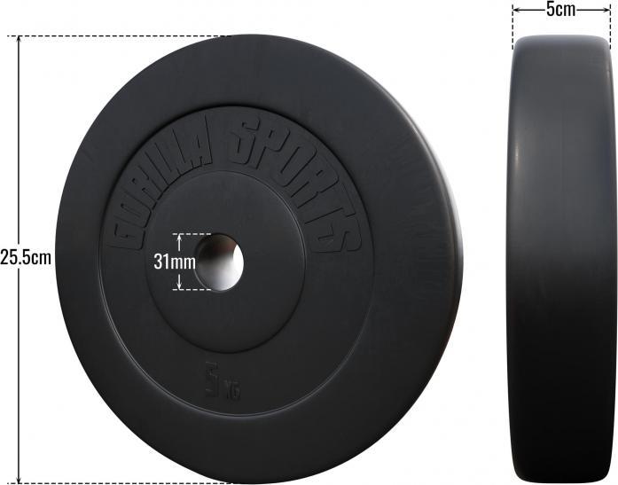 Actual product image Gorilla Sports Weight plates (1 x 5 kg)