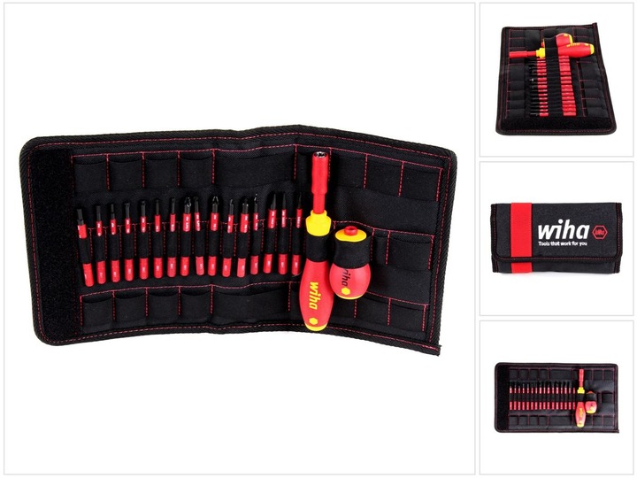 Image du produit Wiha Jeu de tournevis et d'embouts (Vis fendues, Clé Allen, Torx (TX), Cruciforme PZ, Recouvrement cruciforme Phillipps (PH))