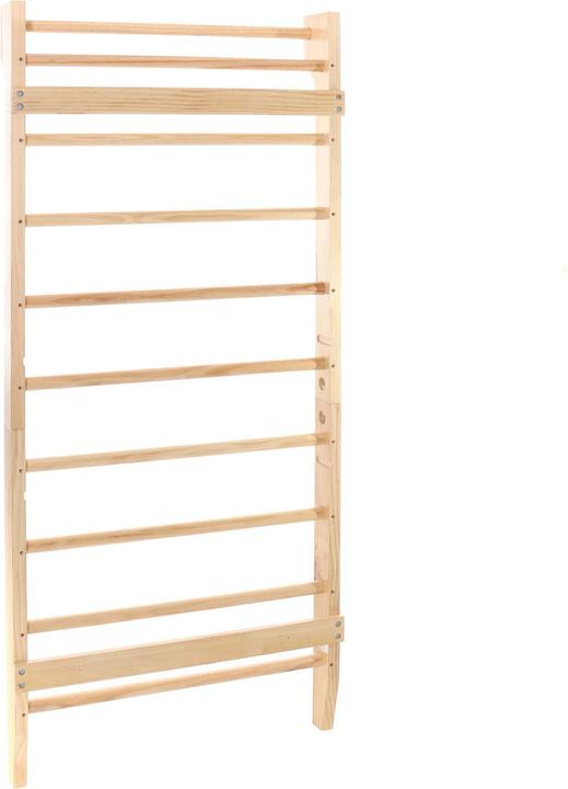 Actual product image Wiltec Toboli wall bars in wood look 195cm wall bars climbing wall gymnastics wall fitness