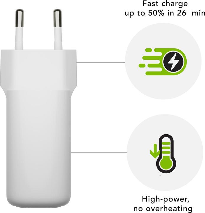 Actual product image dbramante1928 re-charge - EU Wall Charger - USB-C 45W - W, Indoor, AC, White (45 W)