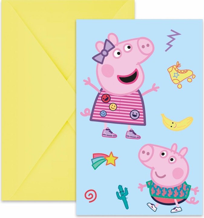 Immagine prodotto Fiesta Biglietti d'invito Peppa Pig (6 pz.)