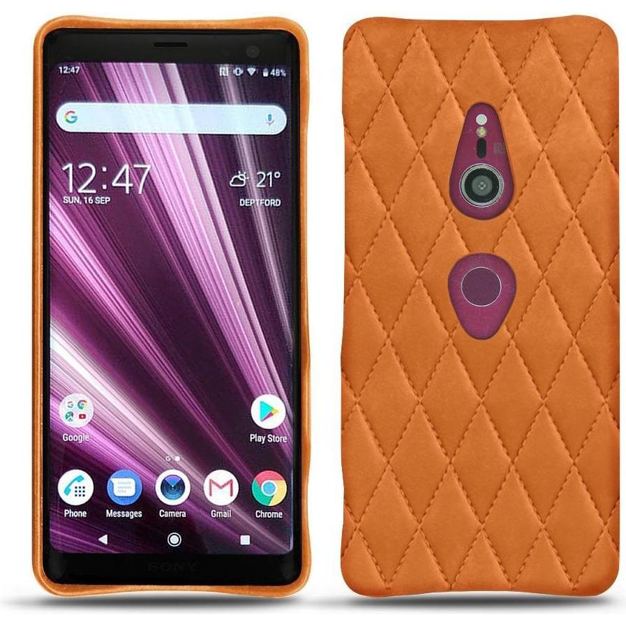 Noreve Lederschutzhülle (Sony Xperia XZ3), Smartphone Hülle, Orange
