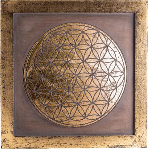Berk "Flower of life" energy picture with gold decoration