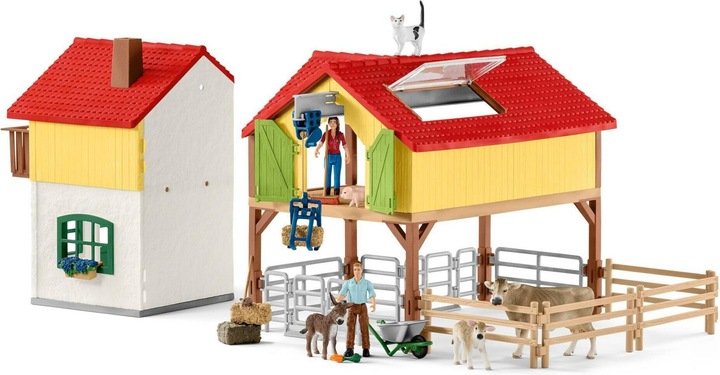 Actual product image Schleich Farmhouse with stable and animals