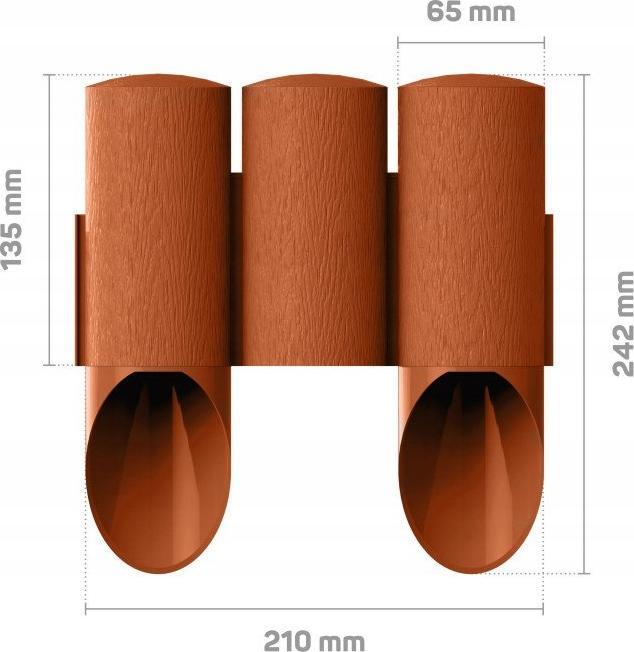 Actual product image Cellfast Palisade MAXI 2.1 m 3-element brick - 34-013 (210 cm)