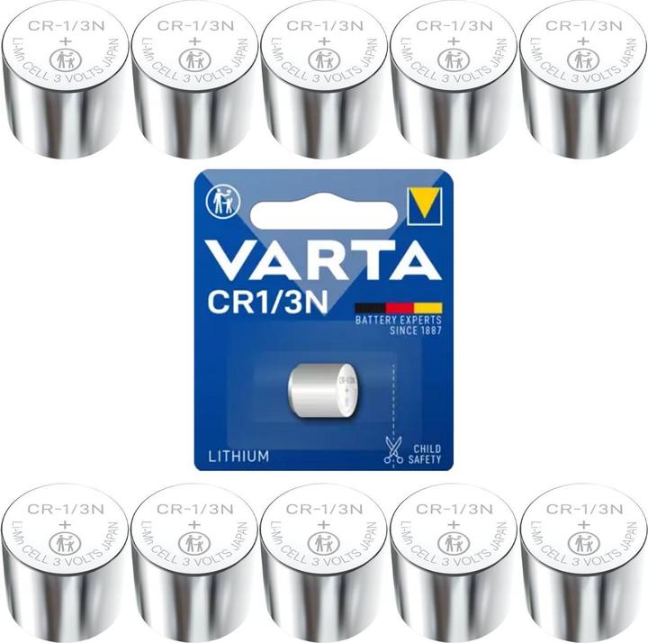 Produktbild Varta CR1/3N Lithium (CR11108) - 10 Knopfbatterien (10 Stk., CR1/3N, 170 mAh)