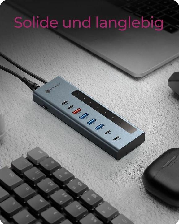 Productafbeelding Icy Box IB-HUB1743-CPD (USB-A, USB-C, 9 ports)