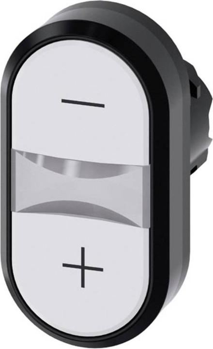 Produktbild Siemens Drucktaster Front 1f ws bel.b Ř22mm oval 3SU1001-3AB66-0AL0