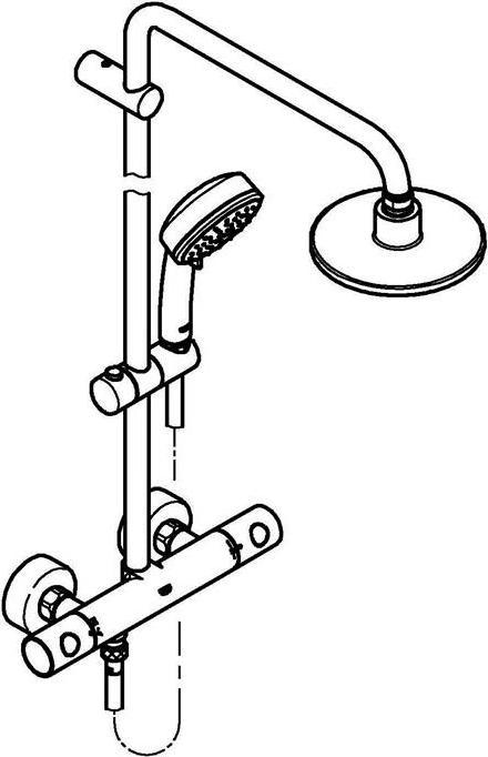 Actual product image Grohe Tempesta Cosmopolitan System 160 shower system