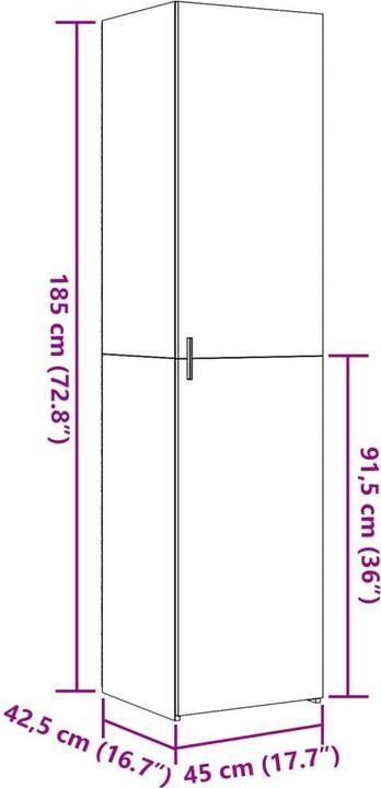 Produktbild VidaXL Grossröhrsdorf (45 x 42.5 x 185 cm)