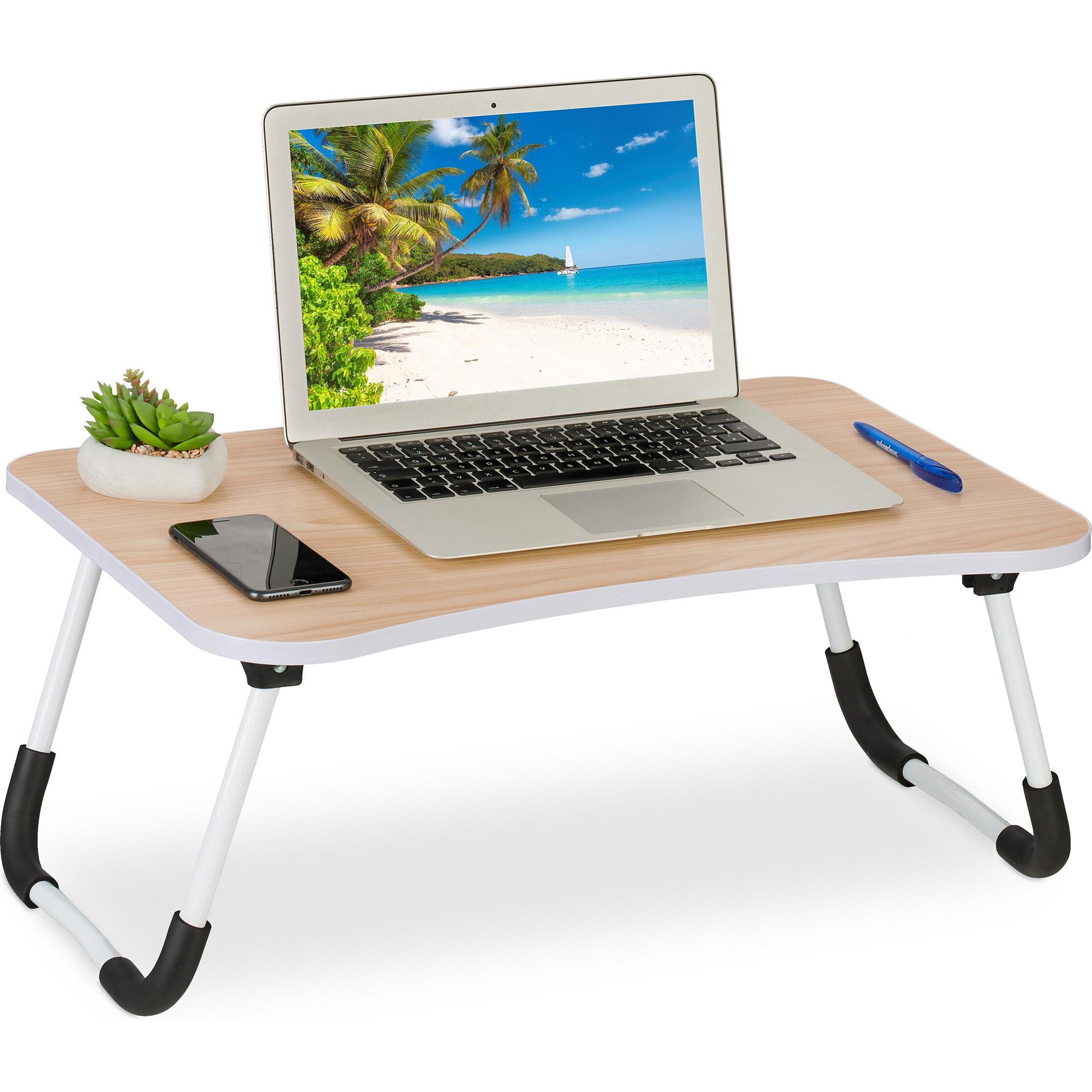 Relaxdays Laptoptisch, Notebook Ständer, Braun