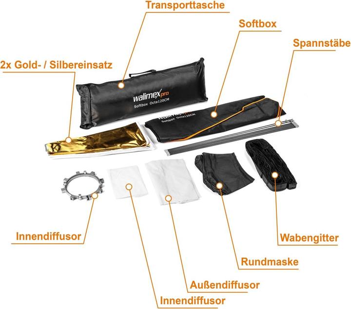 Produktbild Walimex Octa Softbox PLUS OL Ø120 (Softbox, 120 cm)