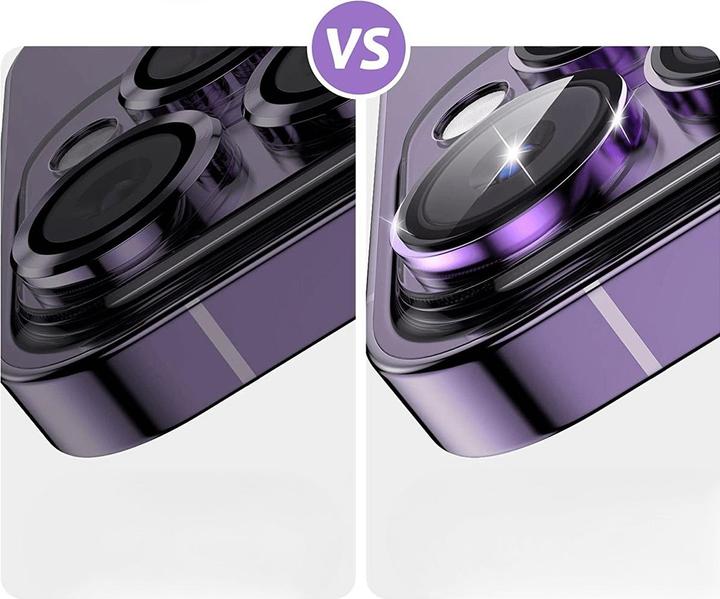 Actual product image Enkay iPhone 15 Pro / 15 Pro Max - Camera Lenses Bulletproof Glass blue (3 pcs., Apple iPhone 15 Pro, Apple iPhone 15 Pro Max)