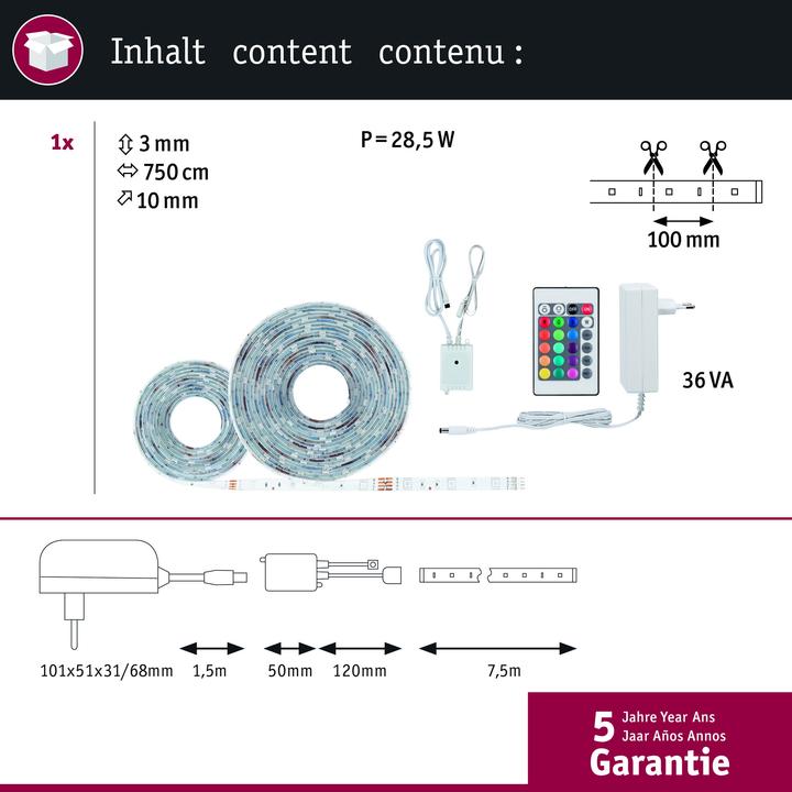 Image du produit Paulmann SimpLED Strip (RGB, 750 cm, Intérieur)