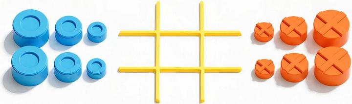 Actual product image Giiker Tic-Tac-Toe Bolt-Spiel, Gelb (English, French, German, Italian, 1 - 2 Players)