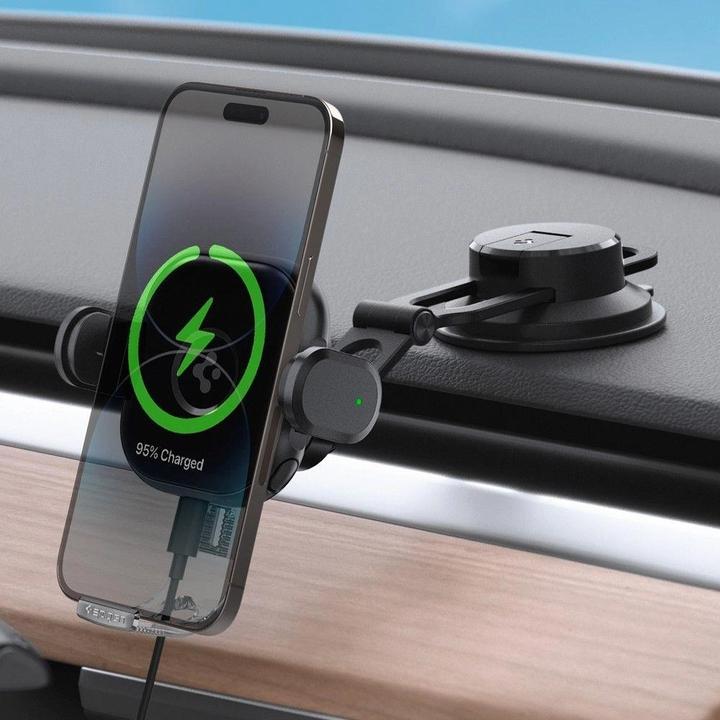 Image du produit Spigen Support voiture avec chargeur UTS35W Onetap Support voiture universel pour pare-brise et tableau de