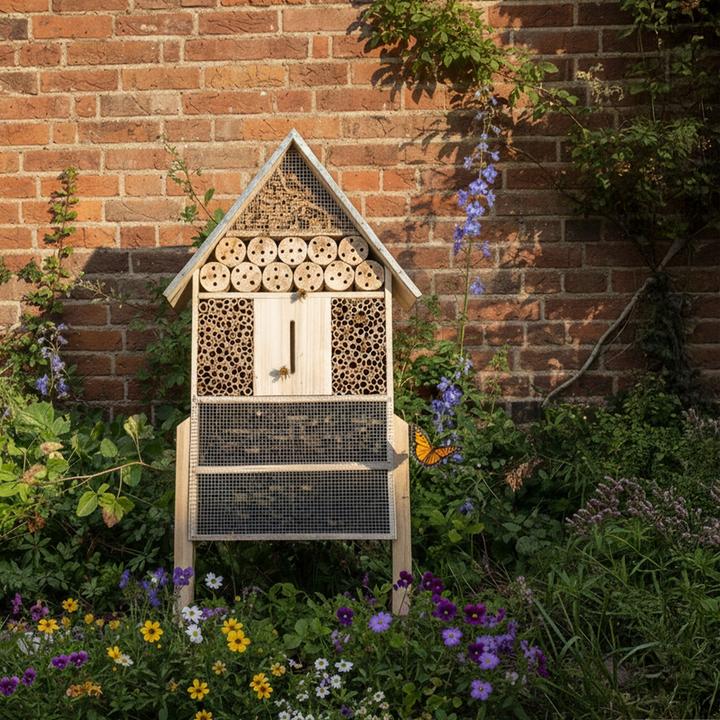 Image du produit Relaxdays Hôtel insectes (Abeilles sauvages, Chrysanthèmes, Coccinelles, Papillons)