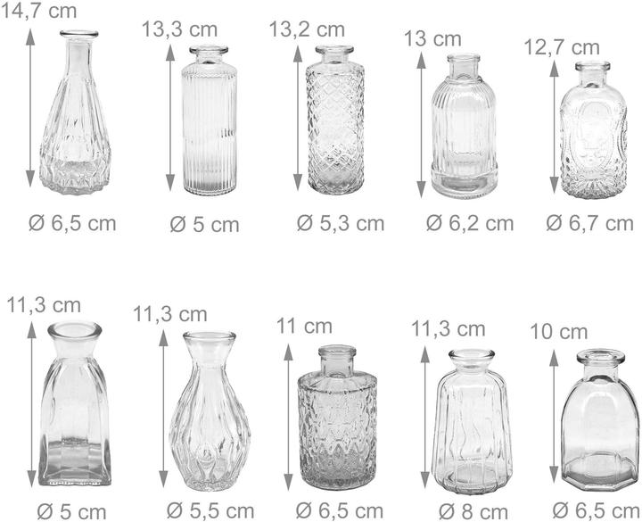 Immagine prodotto Relaxdays 10x Vasen