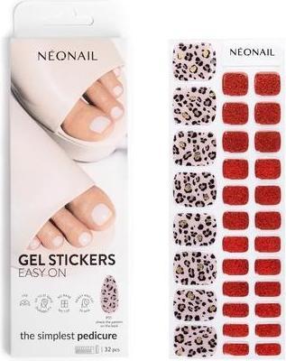 Actual product image Neonail UV Gel Stickers Easy On P01 Red 15 Patterns Nail Stickers Nail Polish Strips Gel Nail Sticks (Red)