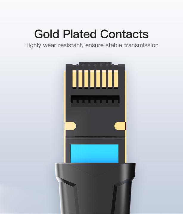 Actual product image Vention Cat.6 SFTP Patch Cable 1M Black (CAT6, 1 m)