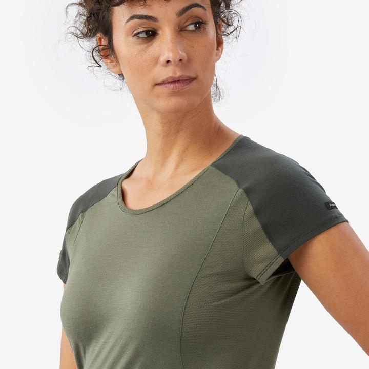 Produktbild Forclaz Merinoshirt Damen kurzarm - Merino Resist khaki (XXL)