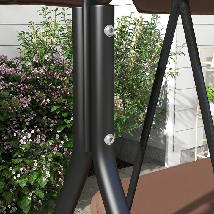 Image du produit Outsunny Hollywoodschaukel Stahl, Polyester Braun