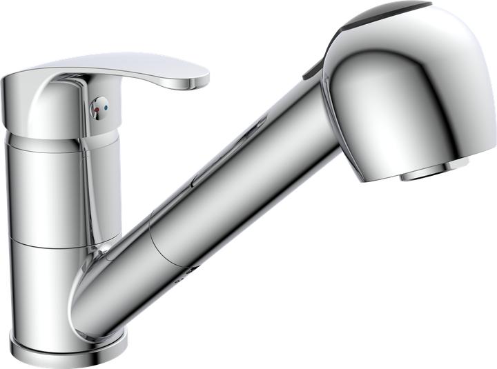 Schütte Wasserhahn Küche DIZIANI Spültischarmatur Niederdruck Chrom Brause Ausziehbar Schwenkbar 35679