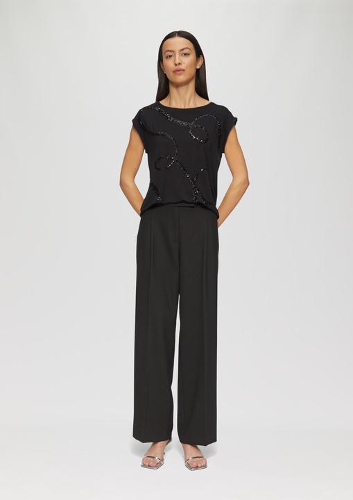 Actual product image S.Oliver T-Shirt Shirt aus Viskosemix mit Pailletten (40)